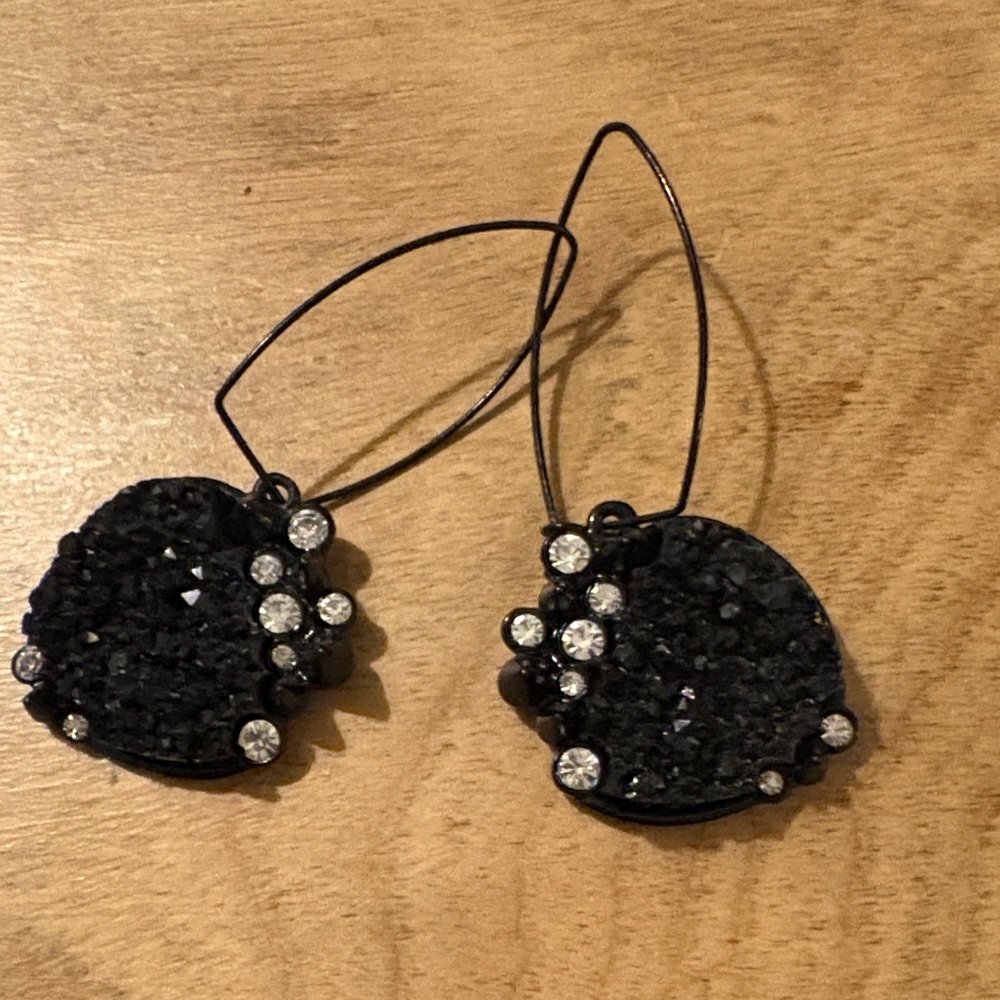 RACHEL Rachel Roy Black and Silver Earrings